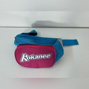 Kokanee Beer Fanny Pack Hip Sack Zip Up Adjustable Strap Pink Blue Retro 90s